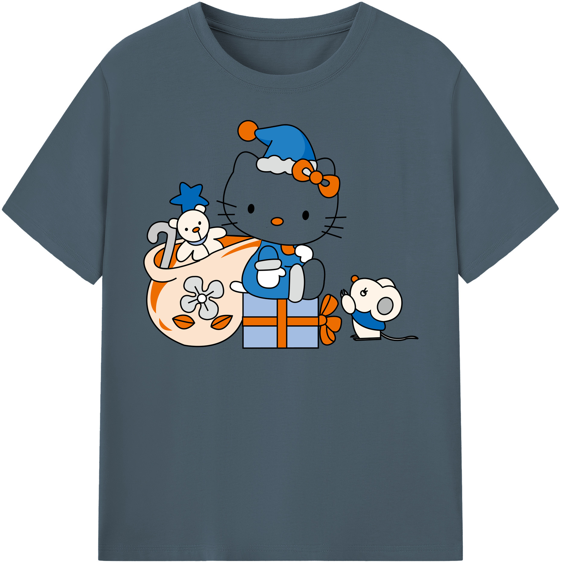 （画像用） Hello Kitty ハローキティ 綿100％半袖Tシャツ（フロントプリント）